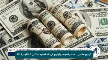 تراجع مفاجئ.. سعر الدولار يتراجع في الدقهلية الاثنين 6 أكتوبر 2025